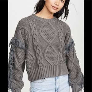 NWT Line & Dot Jasper Fringe Sweater Sz S